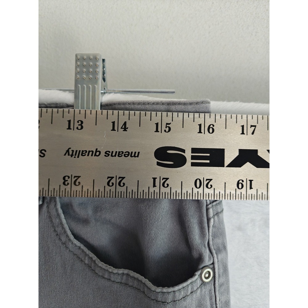 Cato Women Jeans 12 Gray Mid Rise Stretch Skinny Denim Pant - Picture 11 of 11